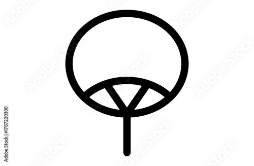 うちわのシンプルなベクターアイコン