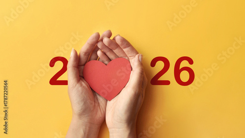 Unusual inscription: 2024 on a yellow background. The symbol of