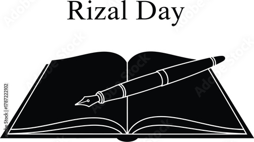 Rizal Day with book and pen