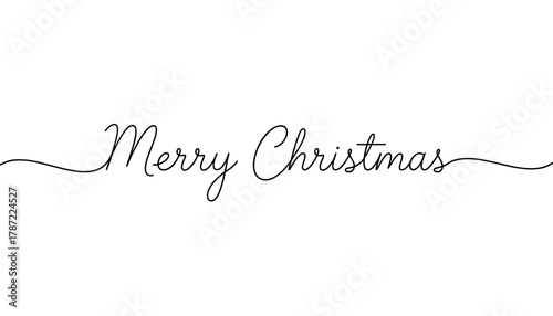 Merry Christmas handwritten text in elegant script style  