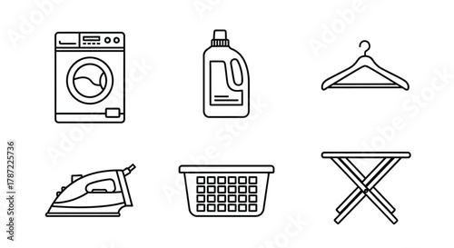 Laundry essentials washing machine iron hanger basket detergent board