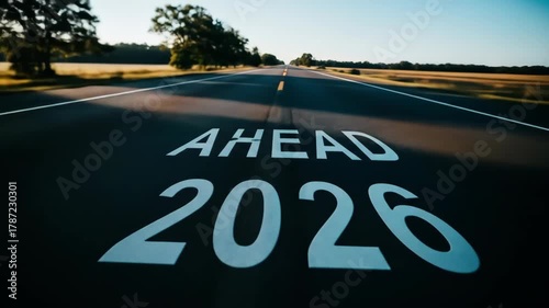 Paved road shows text 
