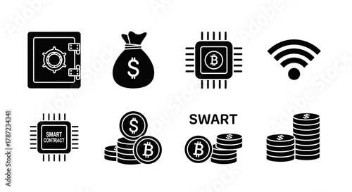Financial Technology Secure Banking, Bitcoin, Smart Contracts, and Wireless Connectivity