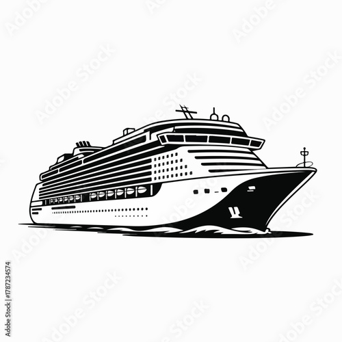  Cruise Ship Line‑Art Set — Matching Vector Assets