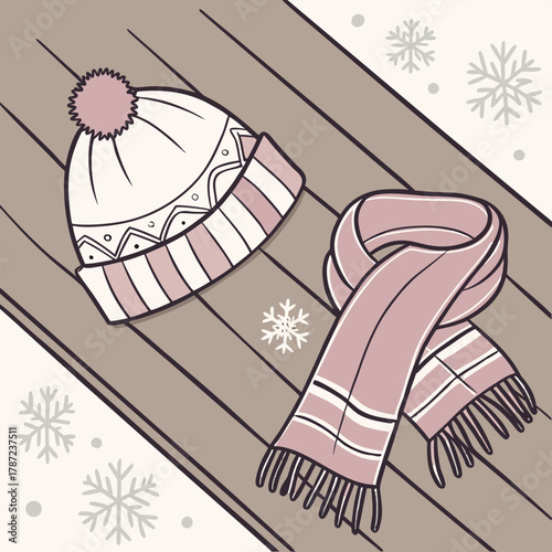 Cozy Winter Wool Illustration