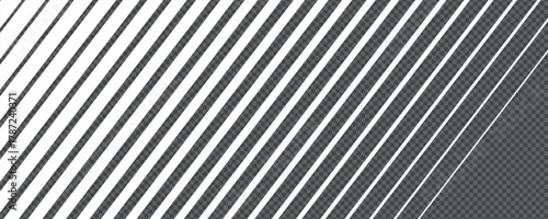 Diagonal line pattern with stripe gradient fade and minimal vector gradation. Gradient transition lattice adds dynamic movement on transparent bg with abstract stripe rhythm.