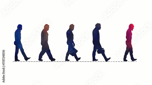 stages of human-ape evolution AI generated