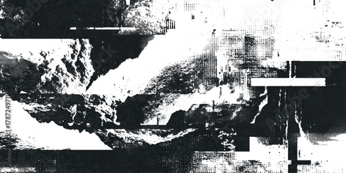 High-resolution glitch grunge abstract background featuring cyberpunk posters, streetwear designs, video intros, social media visuals.