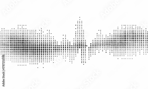 Abstract halftone dot pattern vector illustration of the world map continent design for global business concept texture background