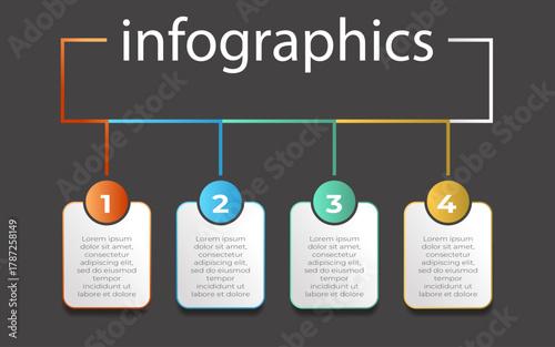 illustration of infographic elements for presentations