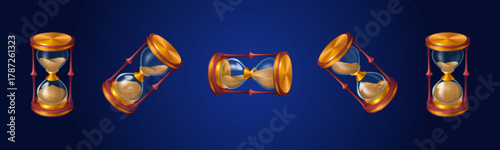 Hourglass rotation sprite sheet, animation set