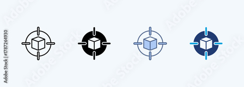 Tracking Icon Set Multiple Style Collection