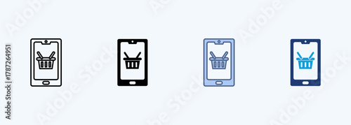 Online Shopping Icon Set Multiple Style Collection