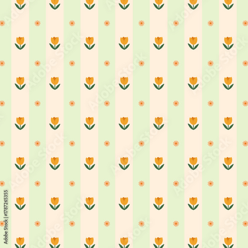 Tulip Stripe Pattern Background