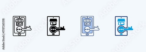 Key Word Icon Set Multiple Style Collection