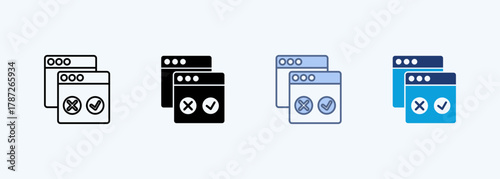 pop up Icon Set Multiple Style Collection