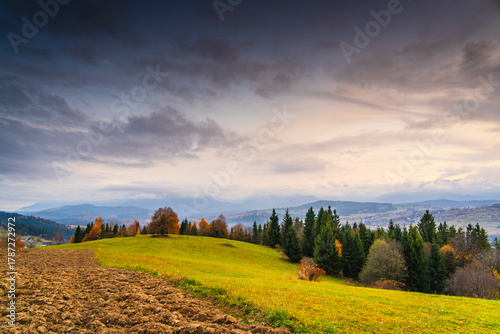 Fototapeta Naklejka Na Ścianę i Meble -  Spring landscape from Litwinka view point, Poland