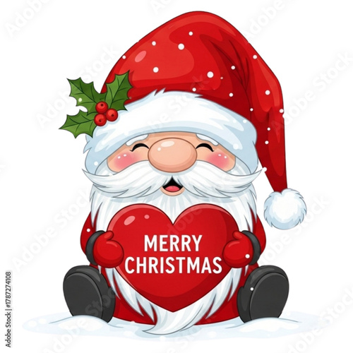 Santa Claus with Christmas greetings 