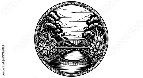 black and white illustration