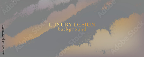  Elegant marble, stone texture. Watercolor, ink vector background with grey, beige pale pink, golden colors for cover, invitation template, wedding card, menu design. Luxury soft gradient backdrop. 