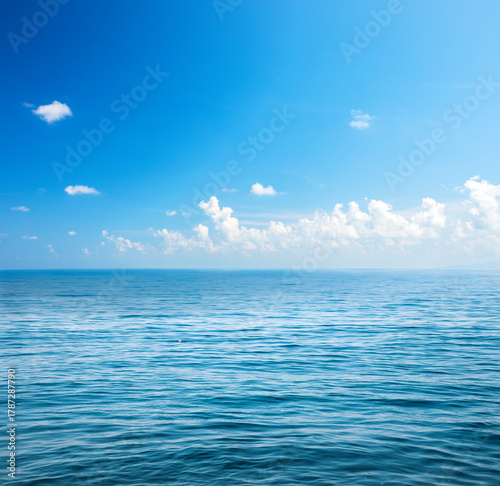 Beautiful tropical sea and cloudy sky