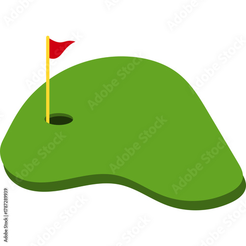 Golf Field Illustration