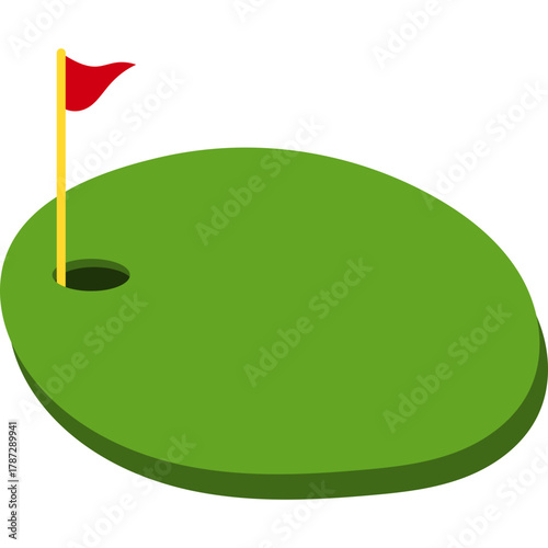 Golf Field Illustration