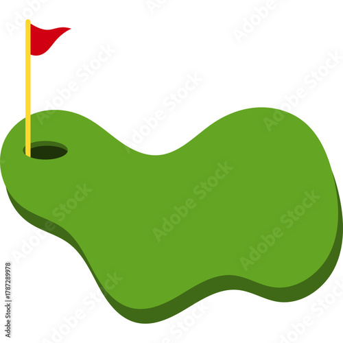 Golf Field Illustration