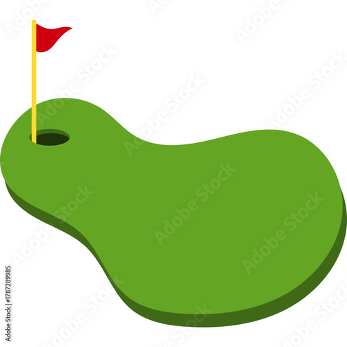 Golf Field Illustration