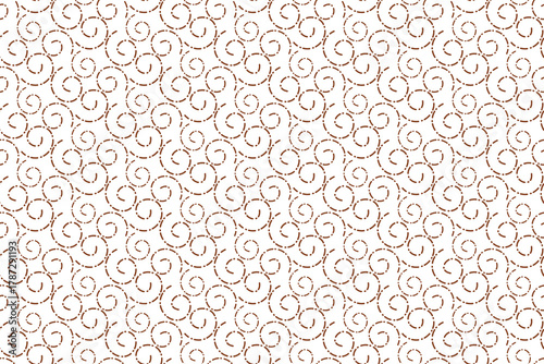 Seamless Spiral Pattern Vector Illustration in Brown