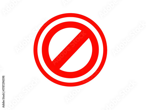 Red prohibition sign, bold red circle with diagonal line, isolated on transparent background, symbolizing restriction, warning, or forbidden action, commonly used for safety and caution messages Free Download Red prohibition sign, bold red circle with diagonal line, isolated on transparent background, symbolizing restriction, warning, or forbidden action, commonly used for safety and caution messages - GFXLoad