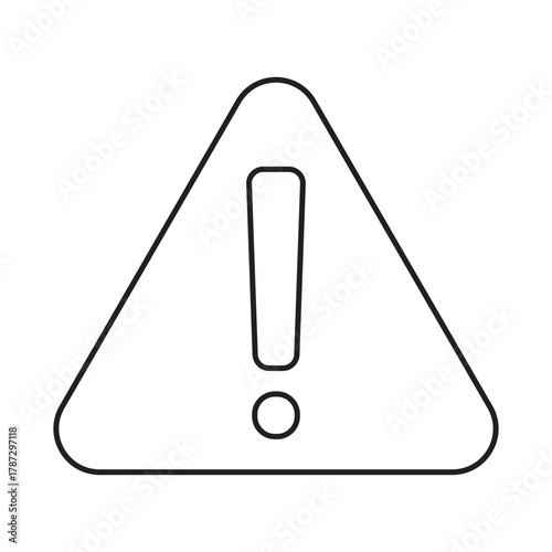 Warning line icon set. Ideal for safety signage, alerts, error messages, and hazard notifications