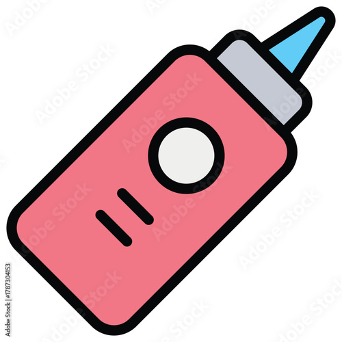 Ketchup Bottle Vector Icon Stock Illustration