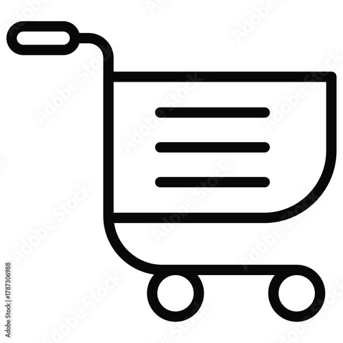 Shopping Cart Trolley Vector Icon Stock Illustration