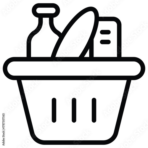 Basket Vector Icon Stock Illustration