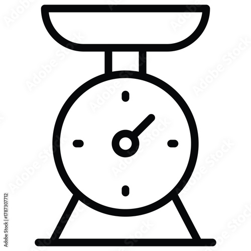 Weight Scale Vector Icon Stock Illustration