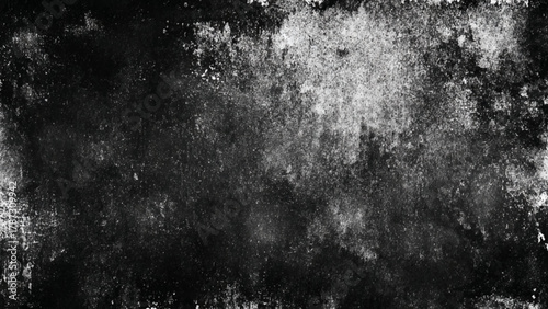 Grungy black and white distressed texture background with aged effect.