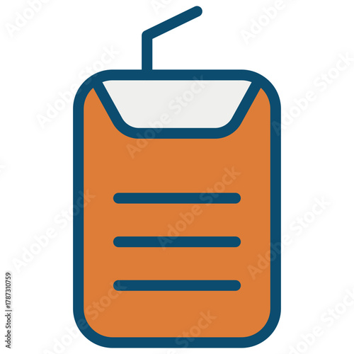 Juice Carton Vector Icon Stock Illustration