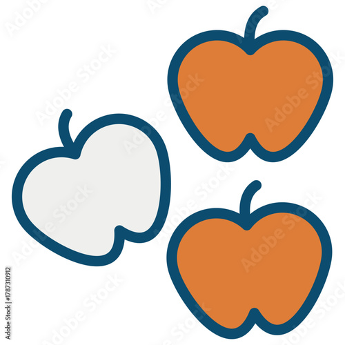 Apples Vector Icon Stock Illustration