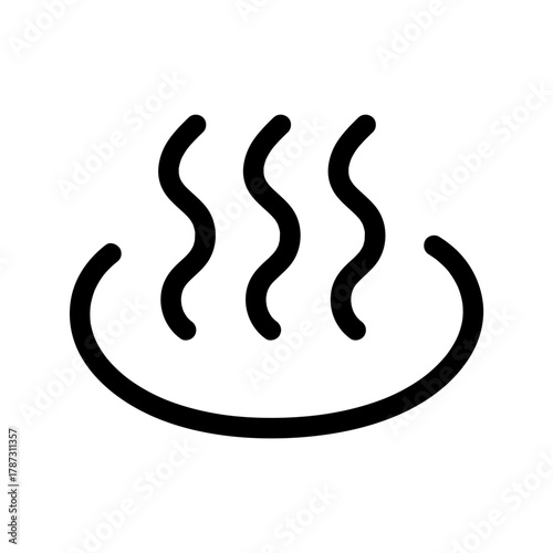 温泉マークのシンプルアイコン