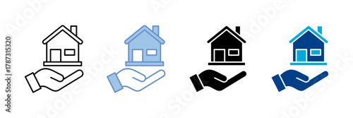 Real Estate Icon Set Multiple Style Collection