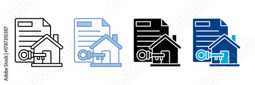 Property Icon Set Multiple Style Collection