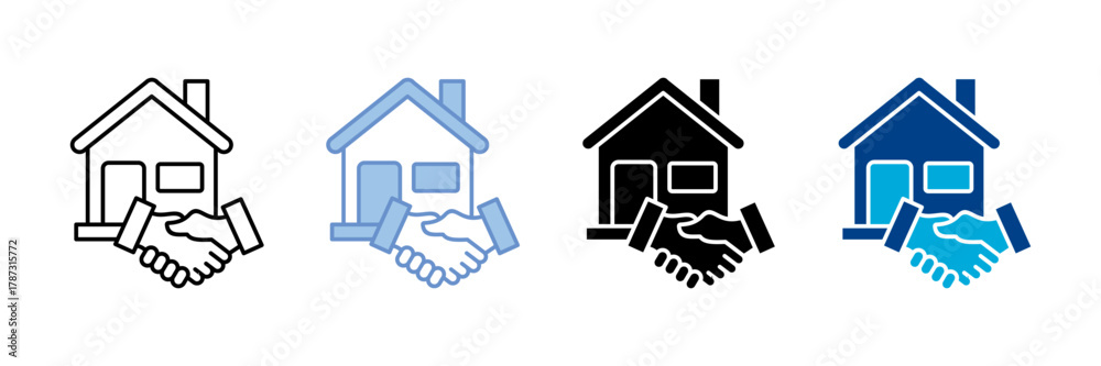 Obraz premium Deal Icon Set Multiple Style Collection