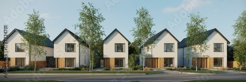 Modern houses real estate residential architecture building design home exterior property development neighborhood