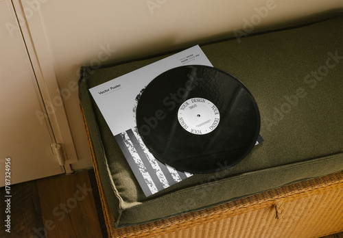 Mockup Of Customizable Lp Cover And Album