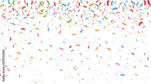 Colorful falling confetti for party celebration decoration on a transparent background Colorful confetti backgrounds.