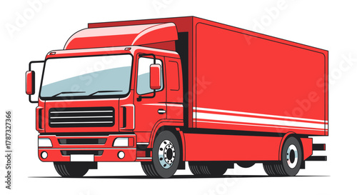 red truck isolated on white