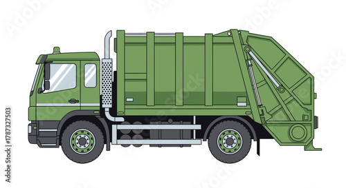 green dump truck