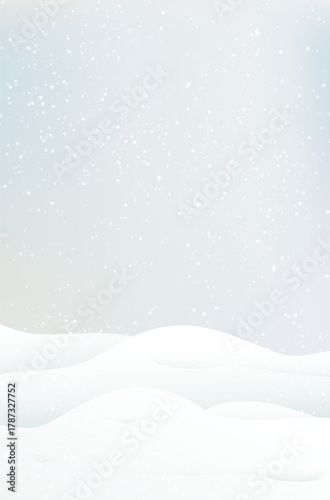 Soft Winter Scene with Gentle Snowfall Effects