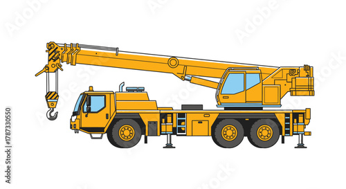 Crane isolated on white background